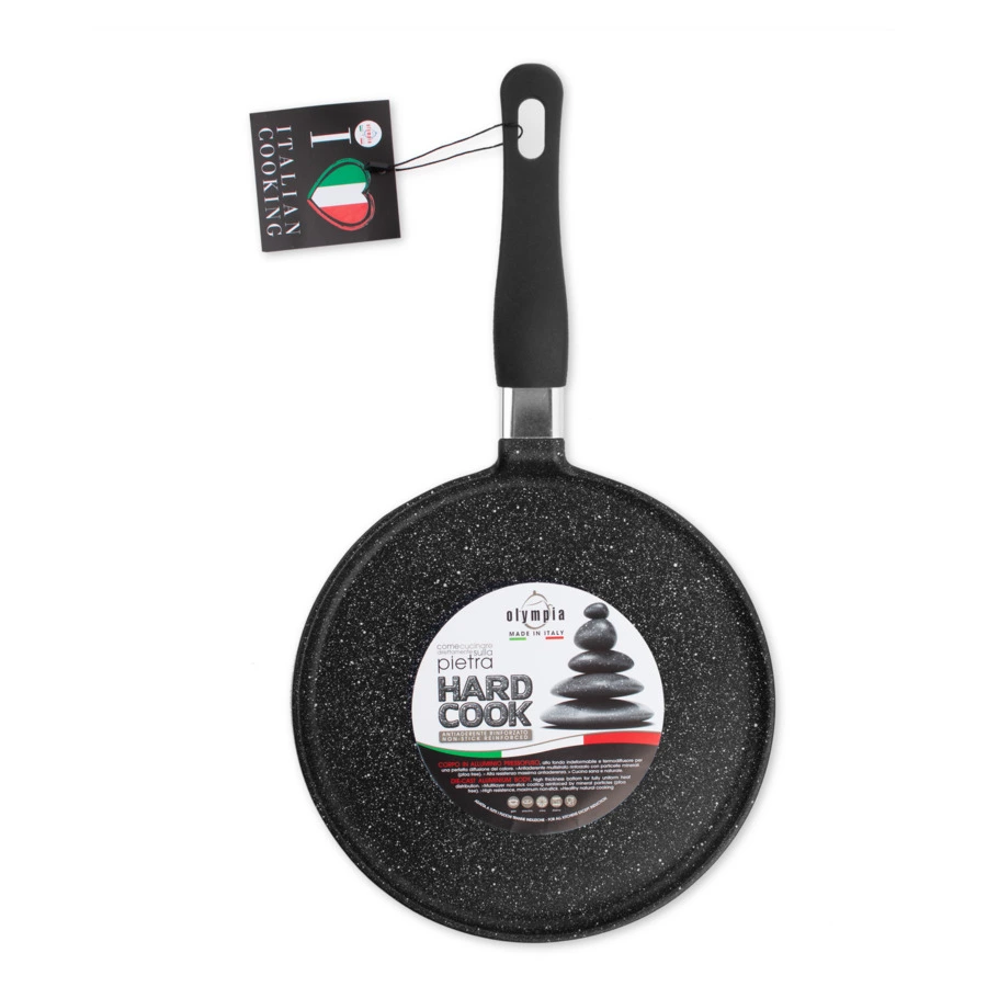 Сковорода блинная антипригарная OLYMPIA Hard Cook Fix, 20 см, алюминий литой