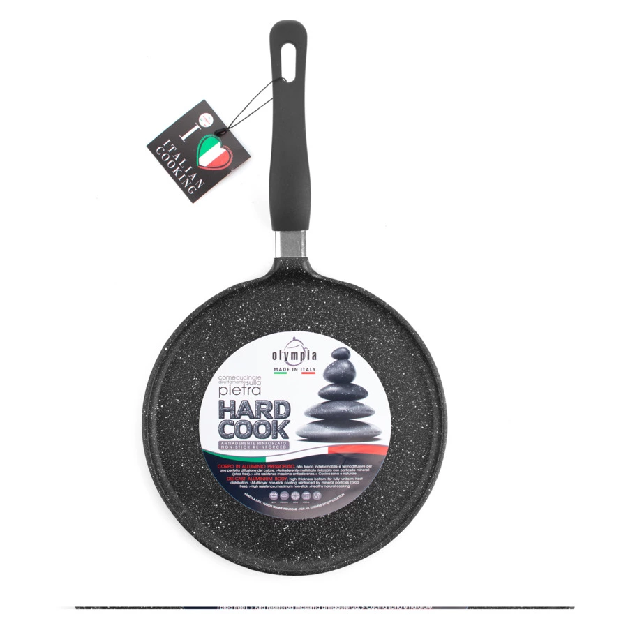 Сковорода блинная антипригарная OLYMPIA Hard Cook Fix, 24 см, алюминий литой