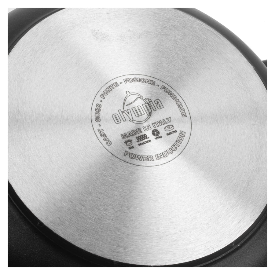 Сотейник индукционный с двумя ручками OLYMPIA Diamant Plus 3,3 л, Д24хН7,5 см, алюминий литой