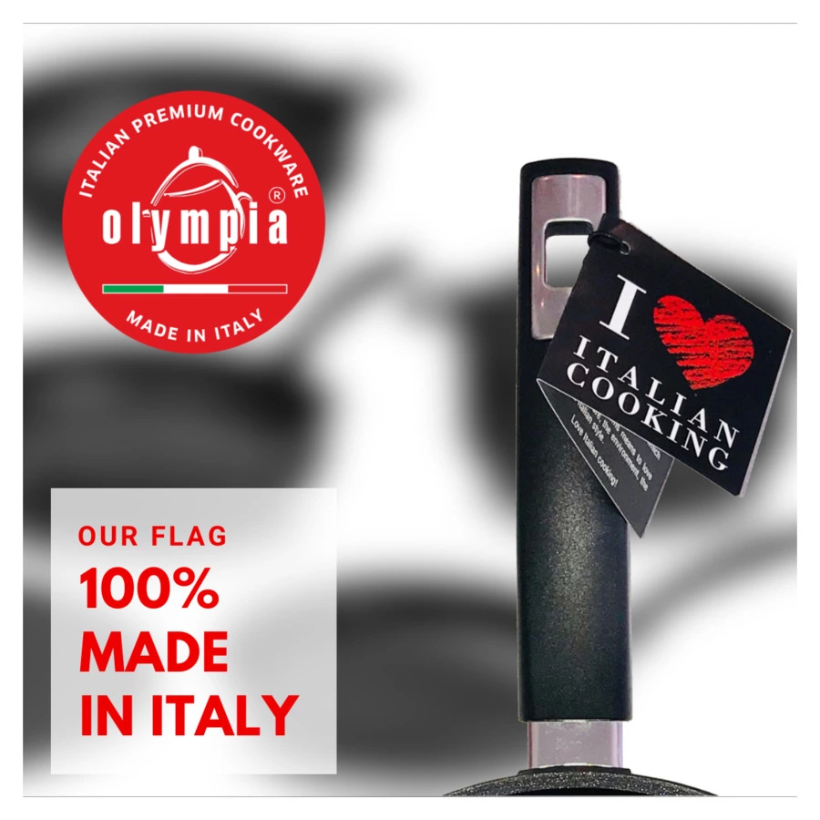 Кастрюля индукционная антипригарная OLYMPIA Diamant Plus 3,5 л, Д20хН12 см, алюминий литой