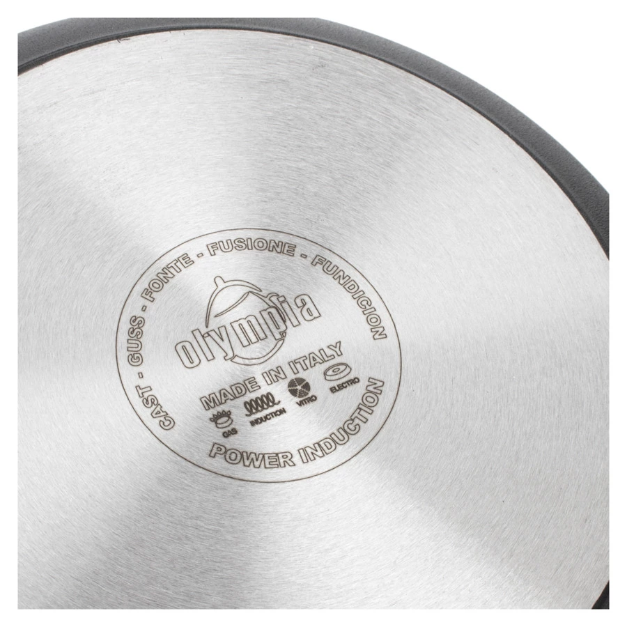 Кастрюля индукционная антипригарная OLYMPIA Diamant Plus 5,3 л, Д24хН12,5 см, алюминий литой