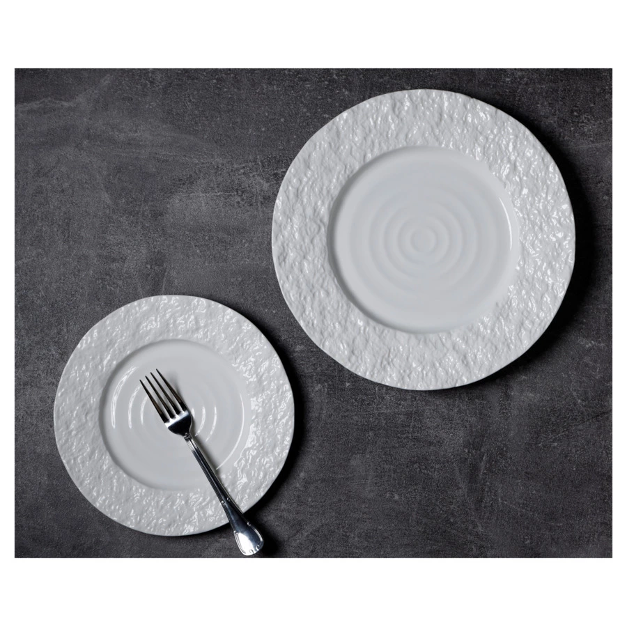 Тарелка закусочная HOME CHEF Era Centrum 23,5 см, фарфор, белая