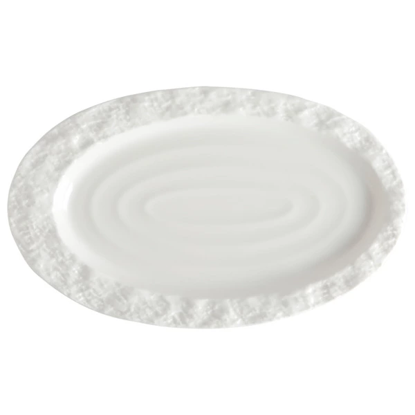 Блюдо овальное HOME CHEF Era Centrum 20х12 см, фарфор, белое