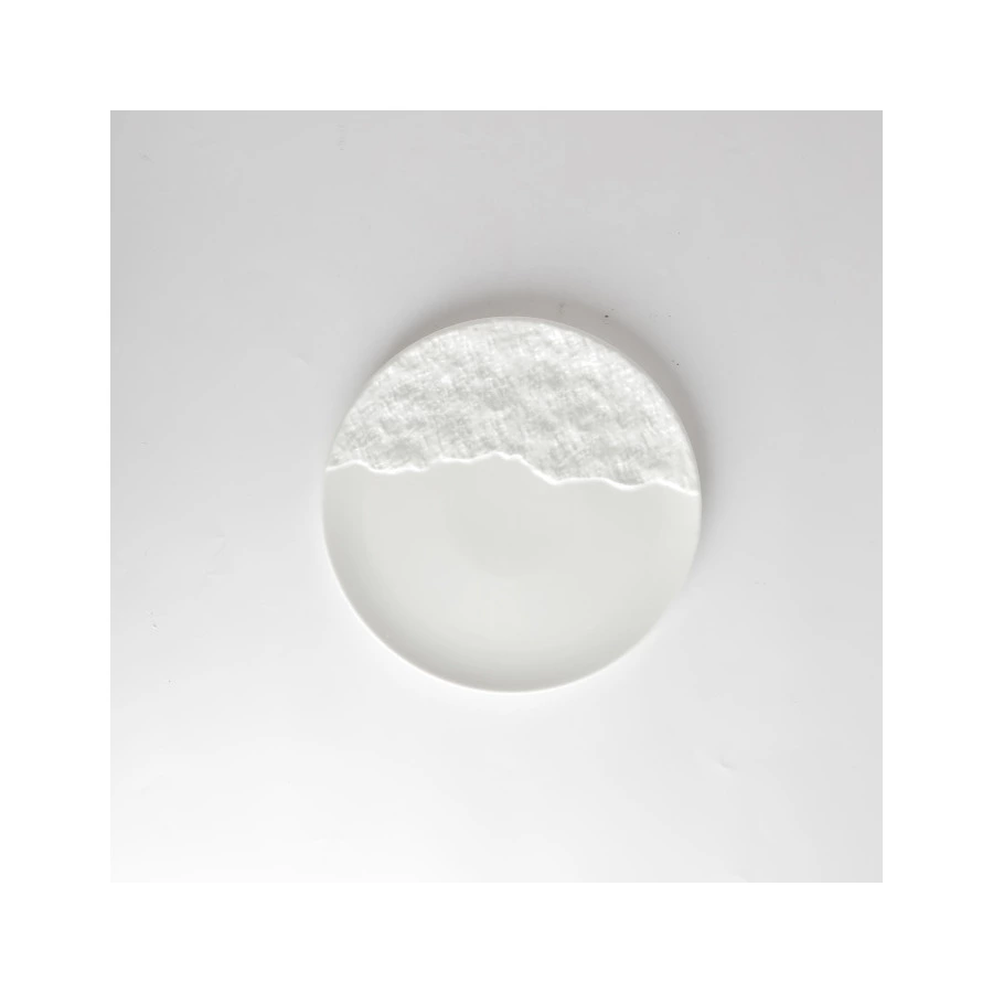 Тарелка обеденная HOME CHEF Era Moon 27 см, фарфор, белая