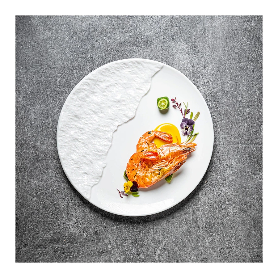 Тарелка обеденная HOME CHEF Era Moon 27 см, фарфор, белая