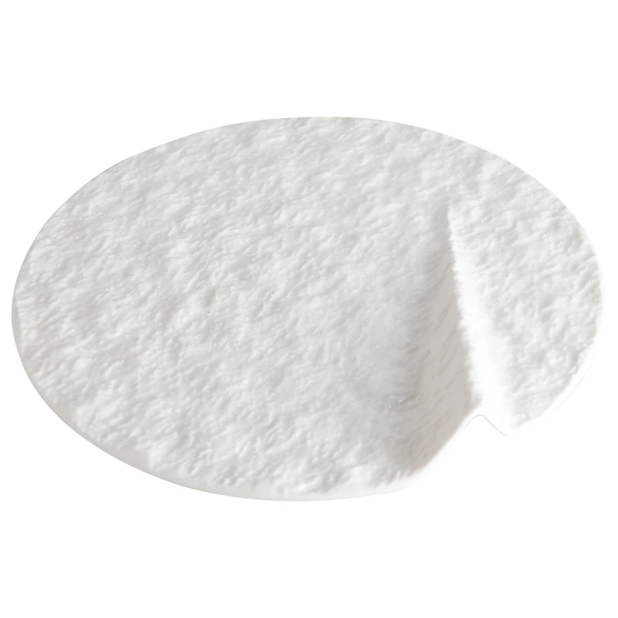 Тарелка плоская для подачи HOME CHEF Era Moon 24 см, фарфор, белая