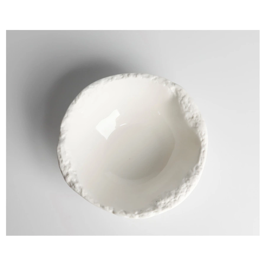 Салатник глубокий HOME CHEF Texture 15 см, фарфор, белый