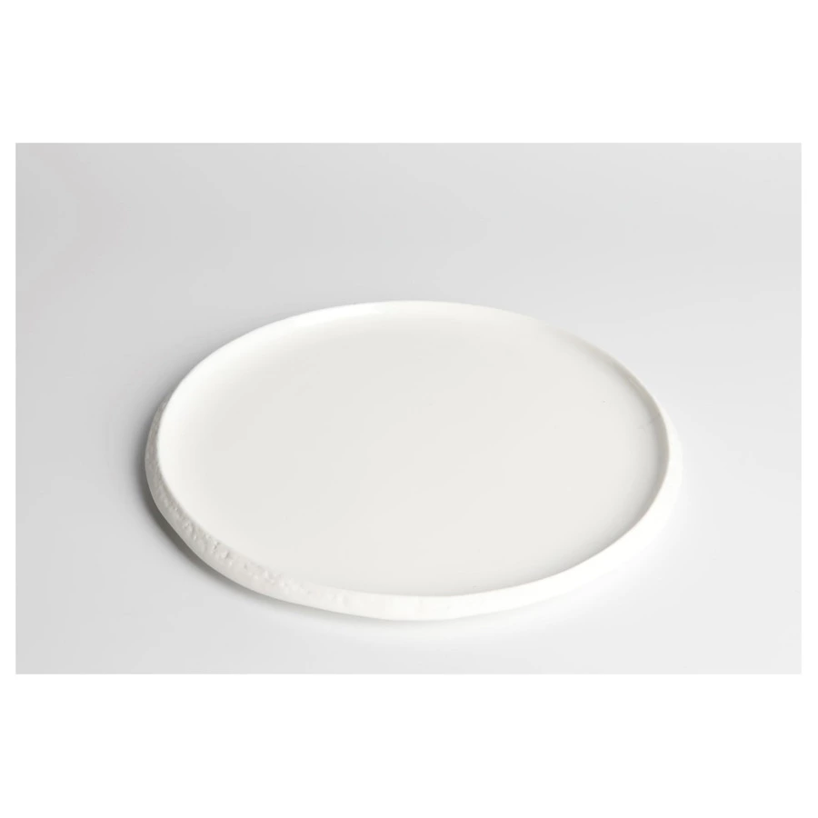 Тарелка десертная HOME CHEF Texture, вертикальный борт, 20 см, фарфор, белая