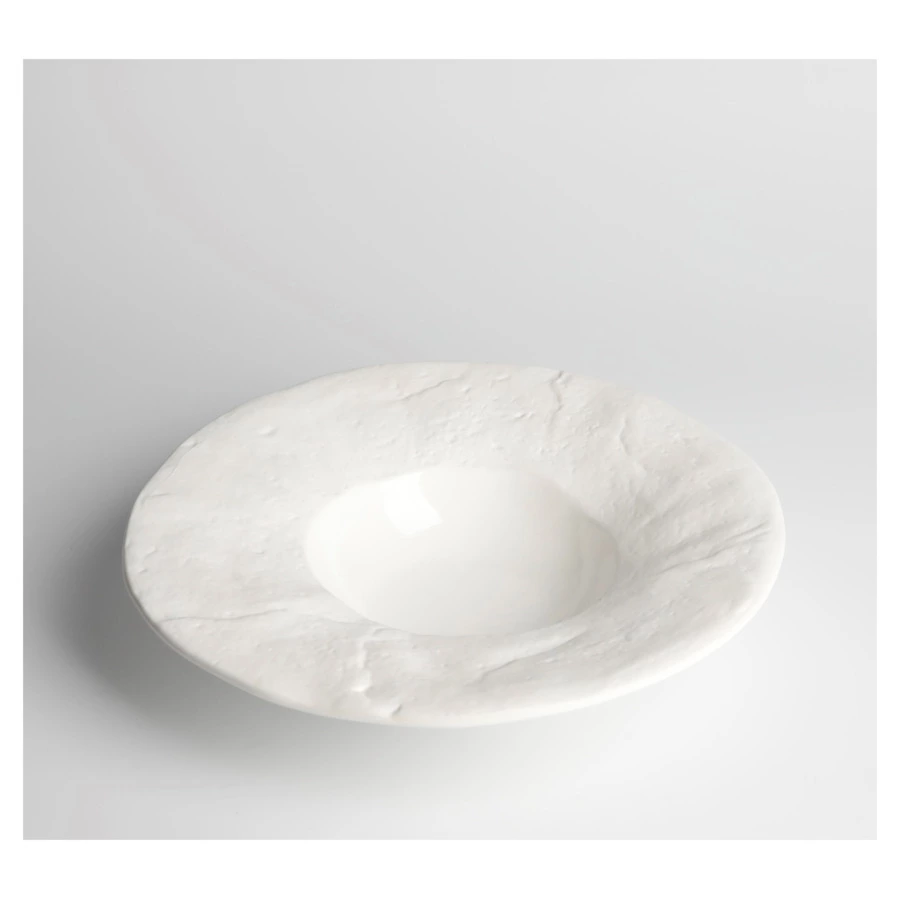 Тарелка Гурмэ HOME CHEF Texture, 24 см, фарфор, белая