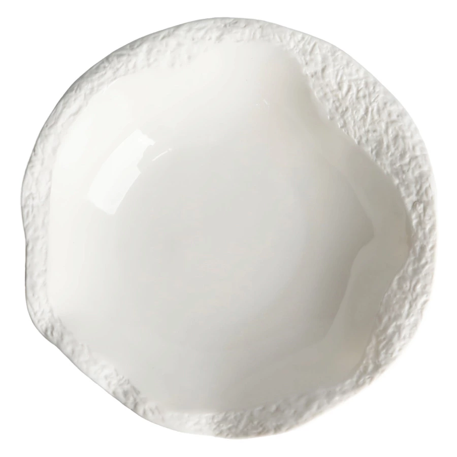 Салатник/тарелка для супа HOME CHEF Texture 22 см, 300 мл, фарфор, белый