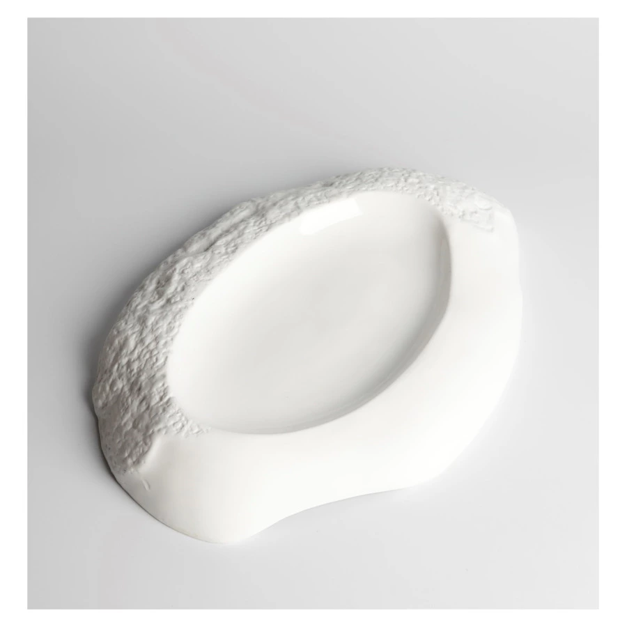 Блюдо для подачи овальное HOME CHEF Texture 31 см, фарфор, белое