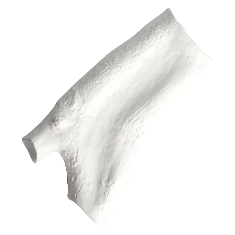 Блюдо для подачи Дерево HOME CHEF Texture 35х20 см, фарфор, белое