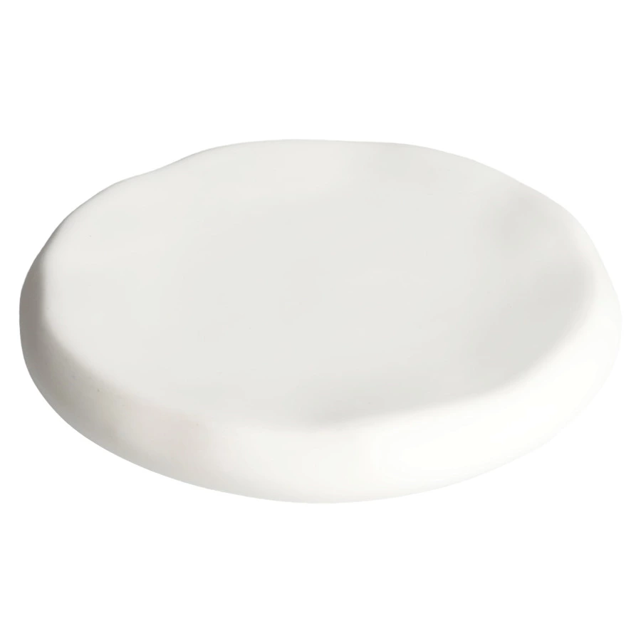 Блюдо для подачи круглое высокое HOME CHEF Texture 22 см, фарфор, белое