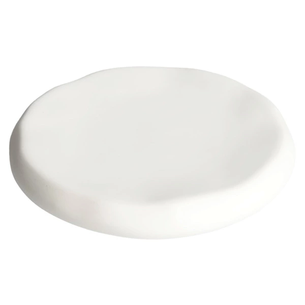 Блюдо для подачи круглое высокое HOME CHEF Texture 22 см, фарфор, белое