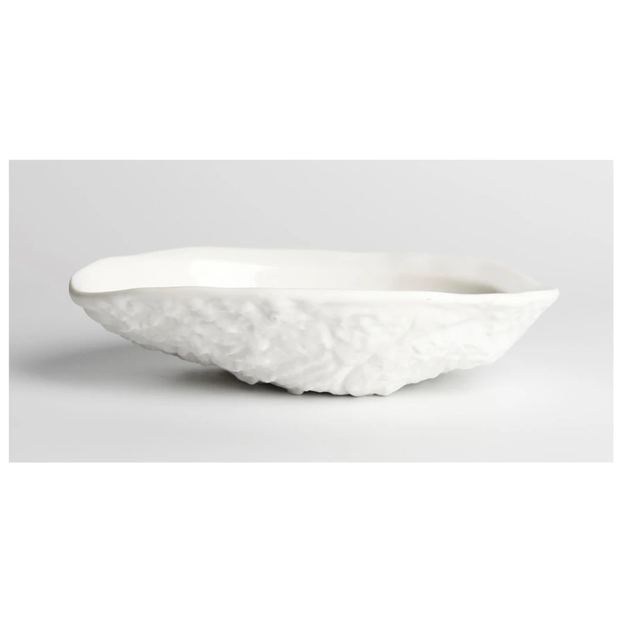 Салатник в виде моллюска HOME CHEF Texture 17х14 см, 280 мл, фарфор, белый