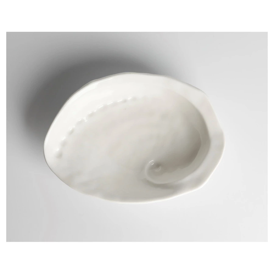 Салатник в виде моллюска HOME CHEF Texture 21х14,5 см, 350 мл, фарфор, белый