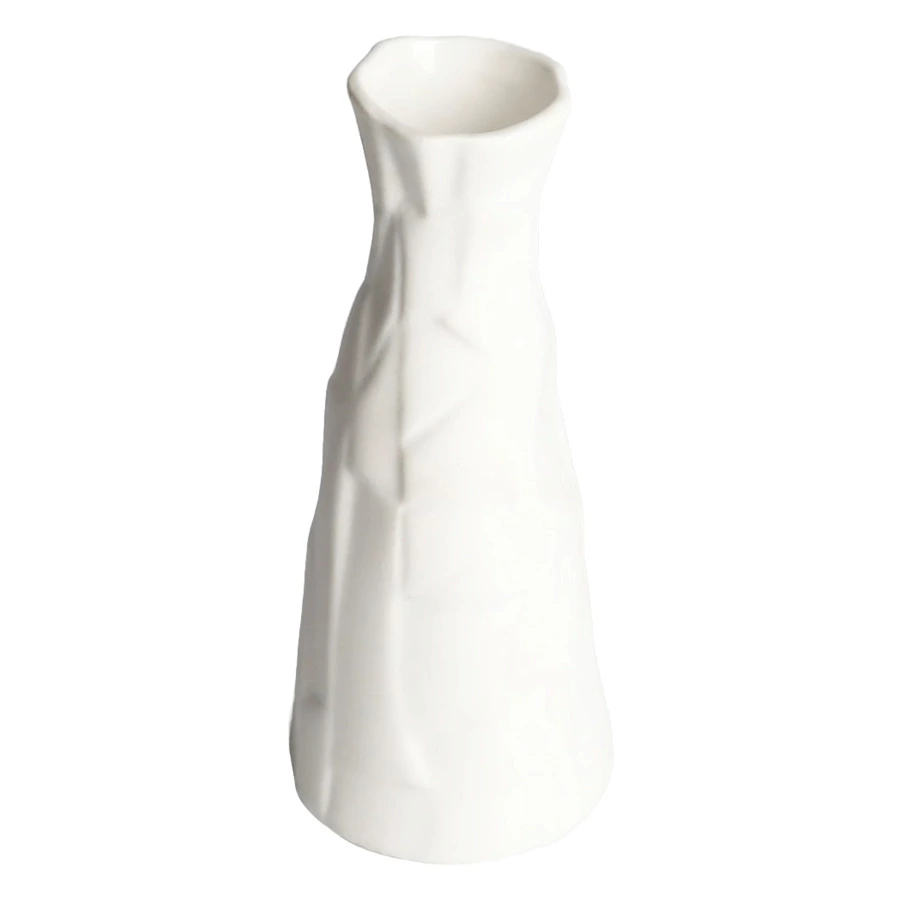 Ваза для цветов HOME CHEF Texture 12х5 см, 135 мл, фарфор, белая