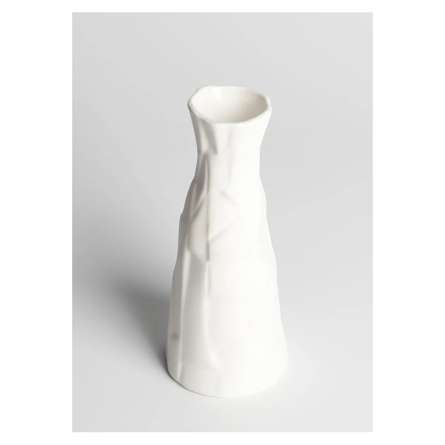 Ваза для цветов HOME CHEF Texture 12х5 см, 135 мл, фарфор, белая