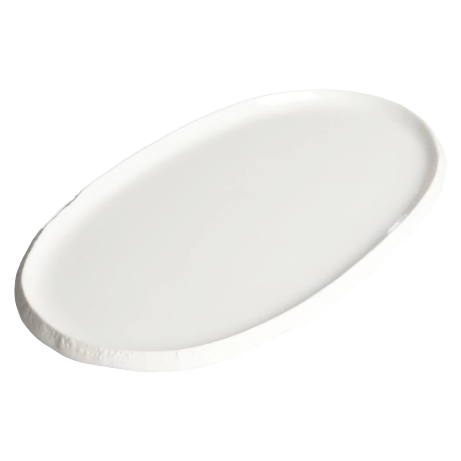 Блюдо овальное HOME CHEF Texture, вертикальный борт, 29х16 см, фарфор, белое