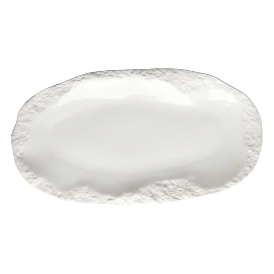 Блюдо овальное глубокое HOME CHEF Texture 30х16 см, фарфор, белое