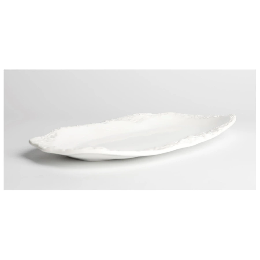 Блюдо овальное глубокое HOME CHEF Texture 30х16 см, фарфор, белое