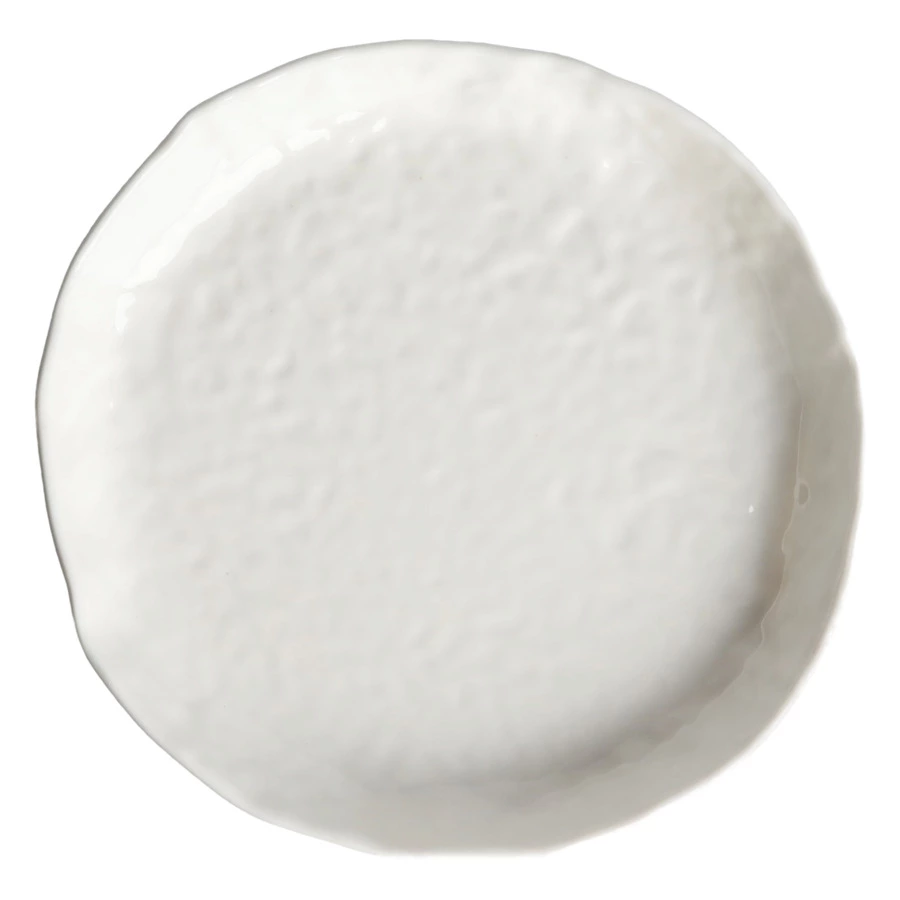 Тарелка с высоким вертикальным бортом HOME CHEF Texture 23 см, фарфор, белая