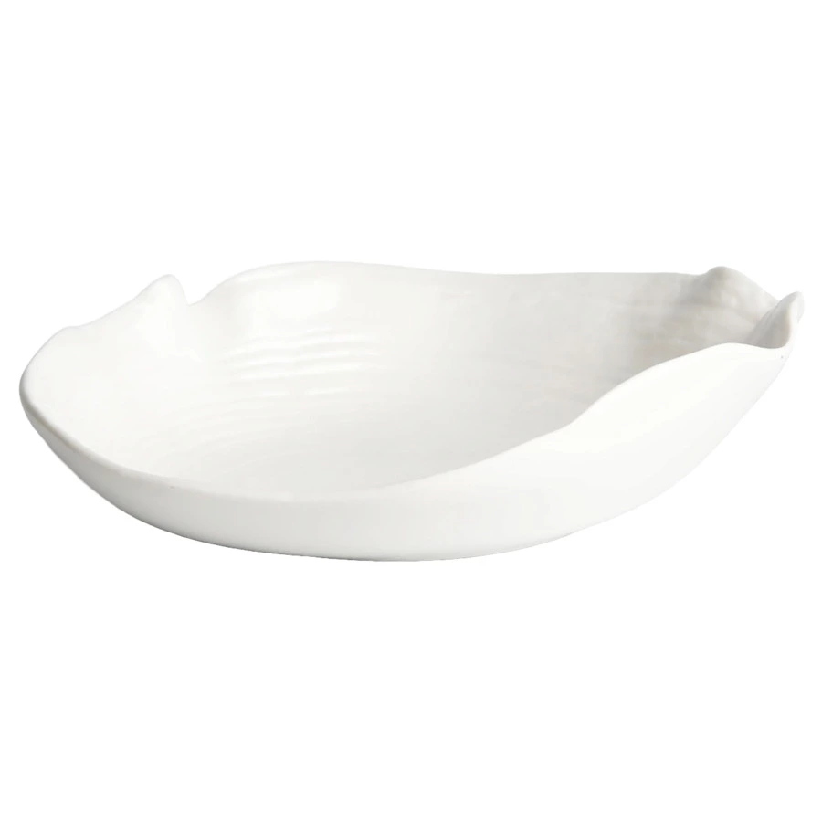 Блюдо с волнистым краем HOME CHEF Texture 16 см, 100 мл,  фарфор, белое