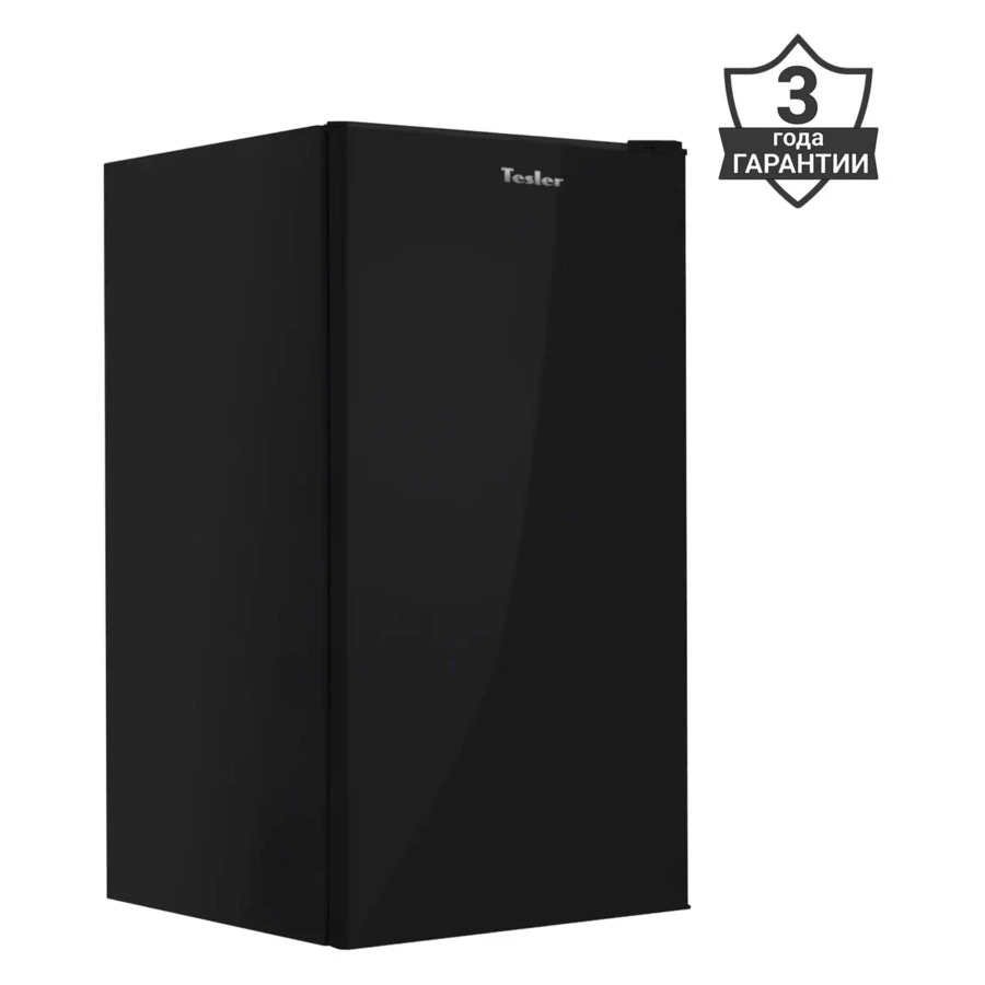 Холодильник TESLER RC-95 BLACK GLASS 90 л, класс А, 44,5х46,5хН83 см, черное стекло