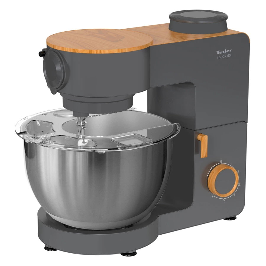 Кухонная машина TESLER KM-1640 GREY 1900 Вт, серая