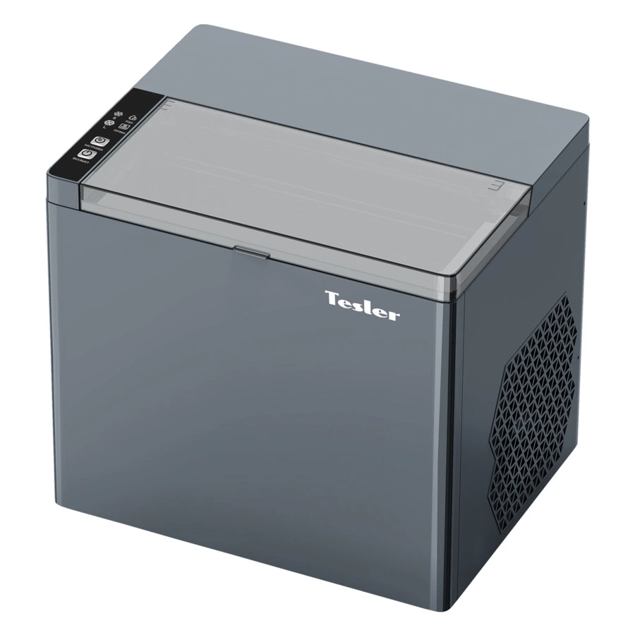 Льдогенератор TESLER ICM-1202 GREY 150 Вт, пальчиковый лед 6-8 мин, пластик, серый