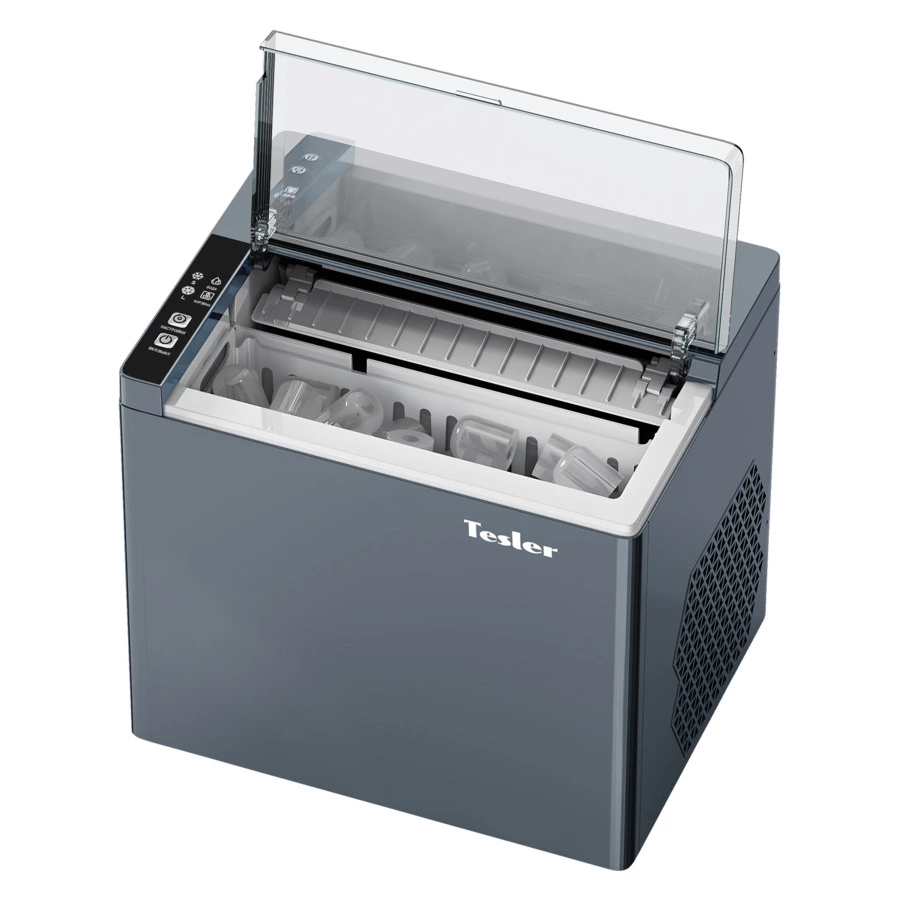 Льдогенератор TESLER ICM-1202 GREY 150 Вт, пальчиковый лед 6-8 мин, пластик, серый