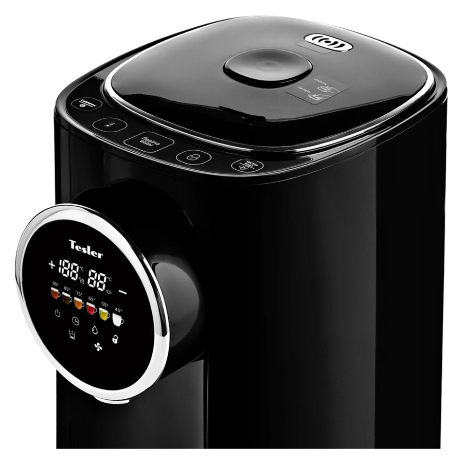 Термопот TESLER TP-5050 BLACK 5 л, 1200 Вт, 22.5х29х37.5 см, черный