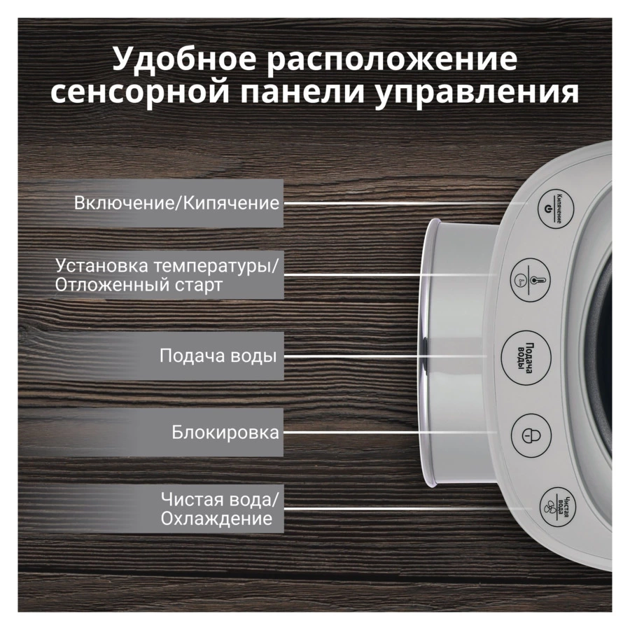 Термопот TESLER TP-5050 GREY 5 л, 1200 Вт, 22.5х29х37.5 см, серый