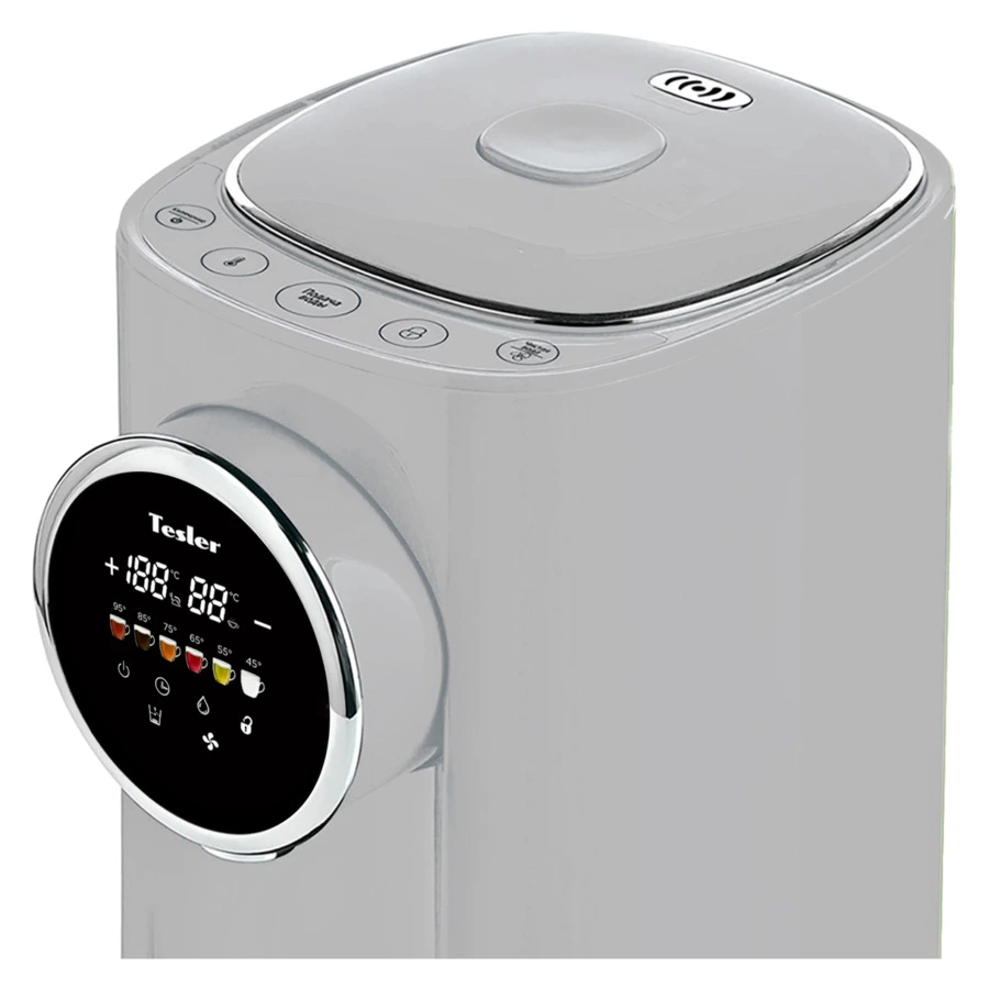 Термопот TESLER TP-5050 GREY 5 л, 1200 Вт, 22.5х29х37.5 см, серый