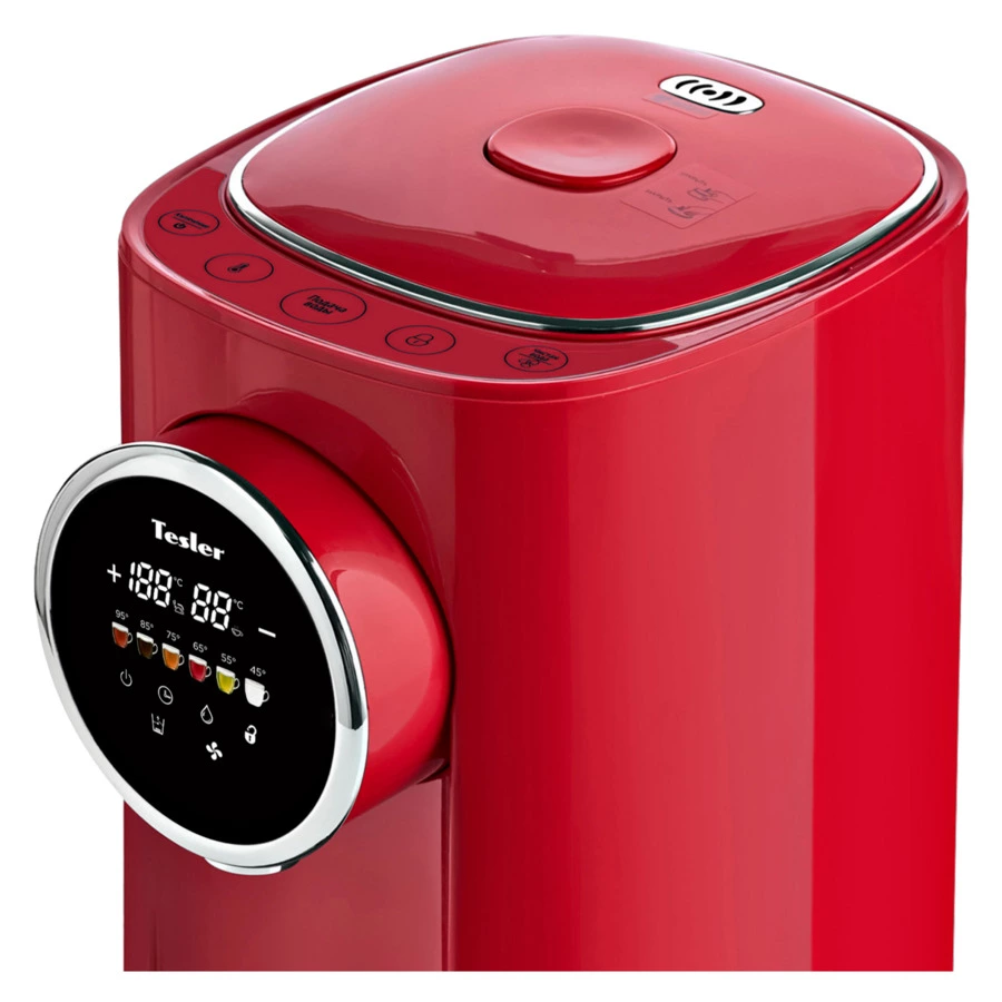 Термопот TESLER TP-5050 RED 5 л, 1200 Вт, 22.5х29х37.5 см, красный