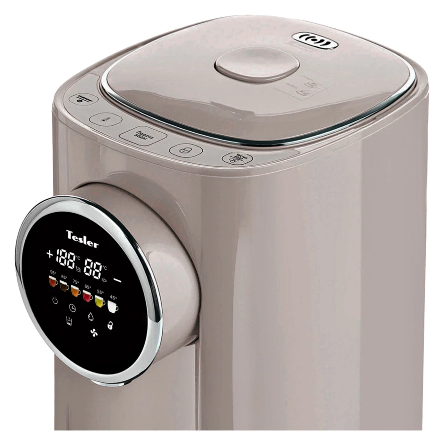 Термопот TESLER TP-5050 SAND GREY 5 л, 1200 Вт, 22.5х29х37.5 см, песочно-серый
