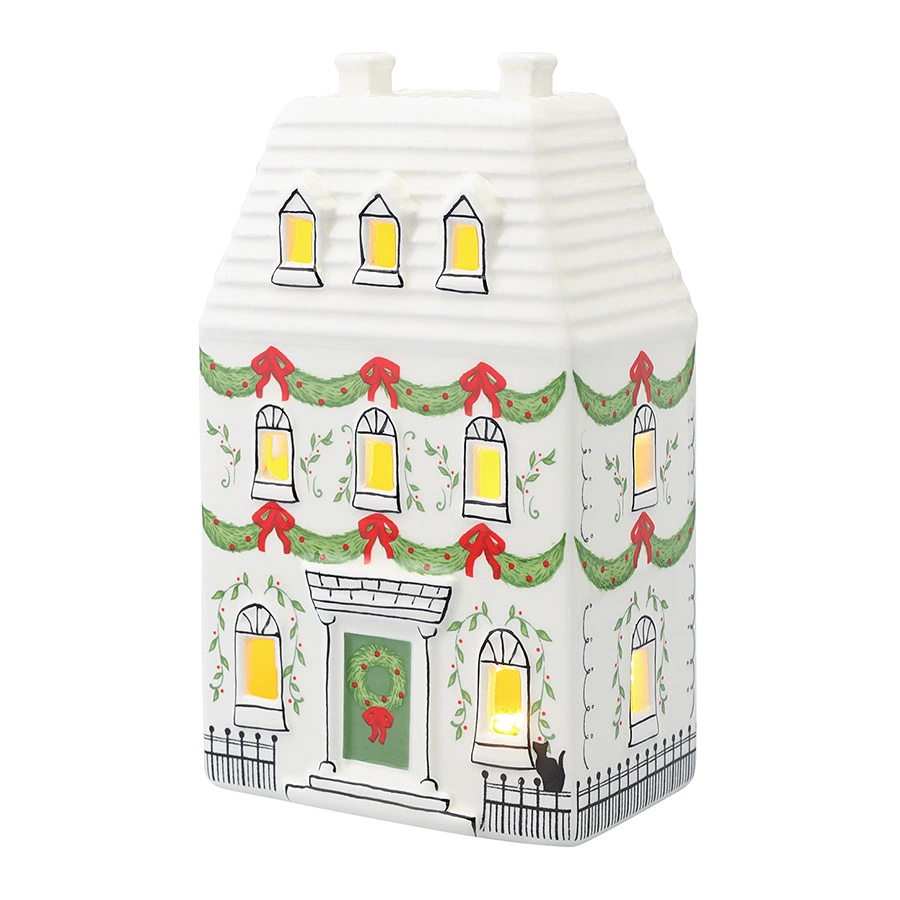 Домик с подсветкой Tkano New Year Essential Olgod, 11,5x7,4x19,2 см, доломит