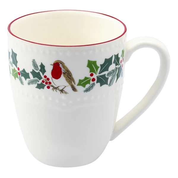 Кружка Tkano New Year Essential Nordic bird, 360 мл, фарфор