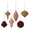 Набор елочных украшений Tkano New Year Essential Velvet mood 6 шт, пластик