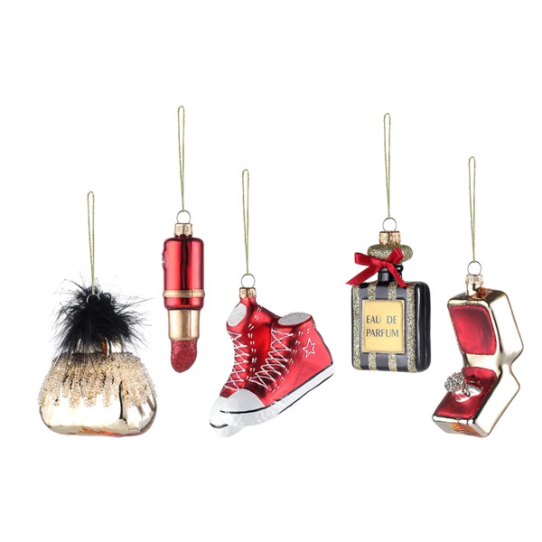 Набор елочных украшений Tkano New Year Essential Vogue 8-10см, 5шт, стекло