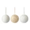 Набор елочных шаров Tkano New Year Essential White elegance, 10 см,  3 шт, PP, хлопок, нейлон