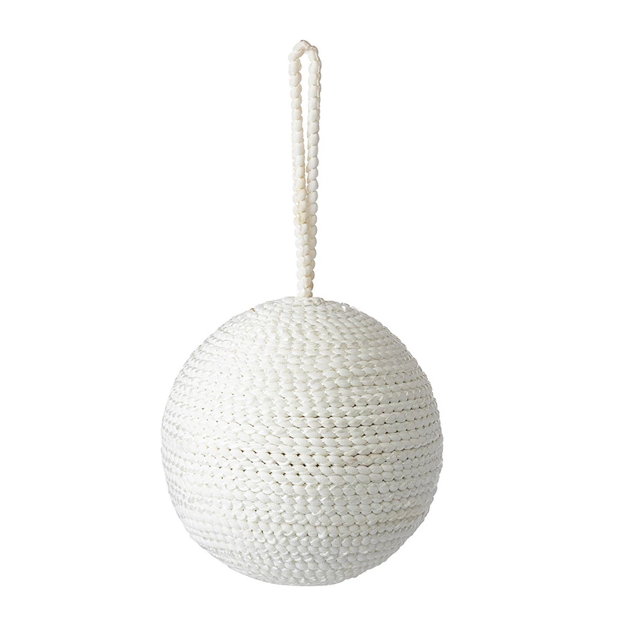 Набор елочных шаров Tkano New Year Essential White elegance, 10 см,  3 шт, PP, хлопок, нейлон