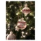 Набор ёлочных шаров с подсветкой Tkano New Year Essential Festive embroidey, 4 шт, фарфор