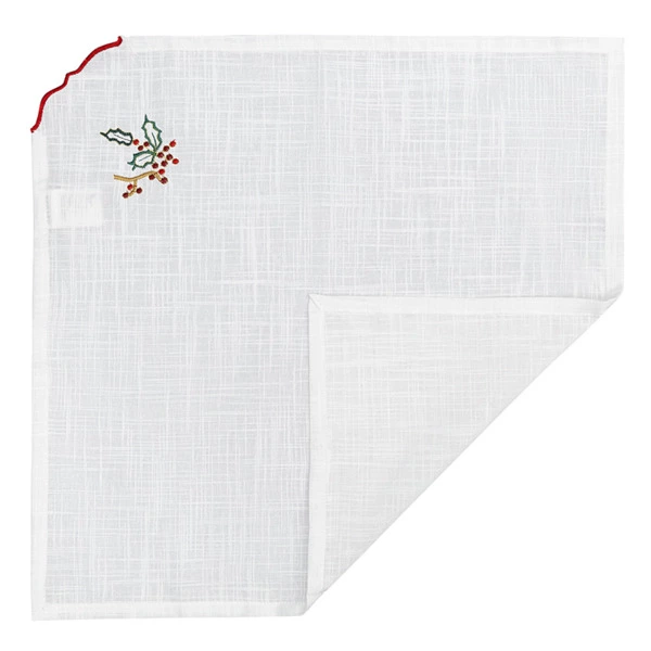 Набор из двух салфеток Tkano Festive wreath New Year Essential, 45х45 см, 100% хлопок