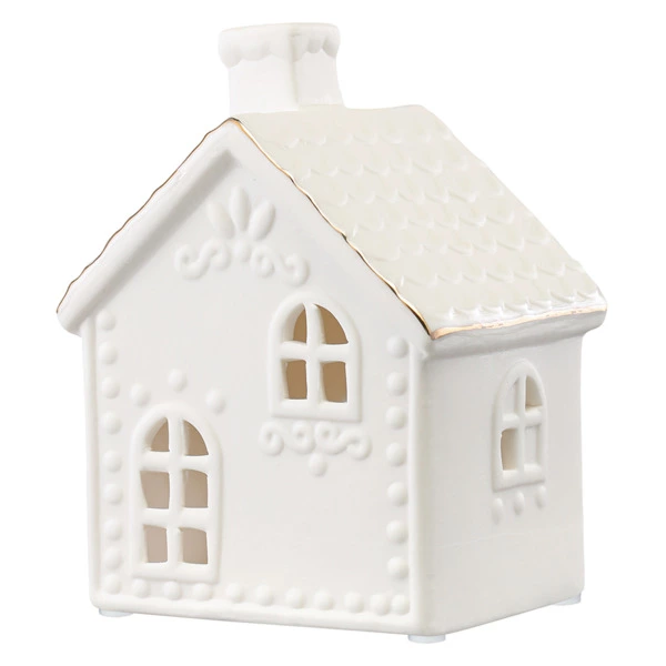 Подсвечник-домик декоративный Tkano New Year Essential Trige, 16 см, фарфор