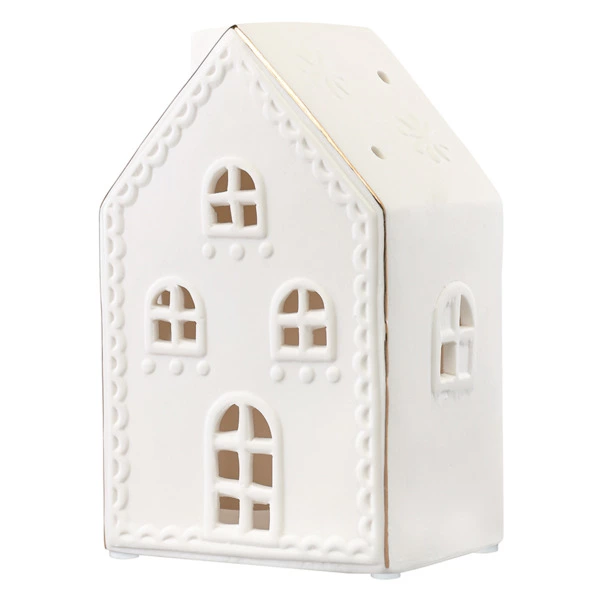 Подсвечник-домик декоративный Tkano New Year Essential Trige, 19 см, фарфор