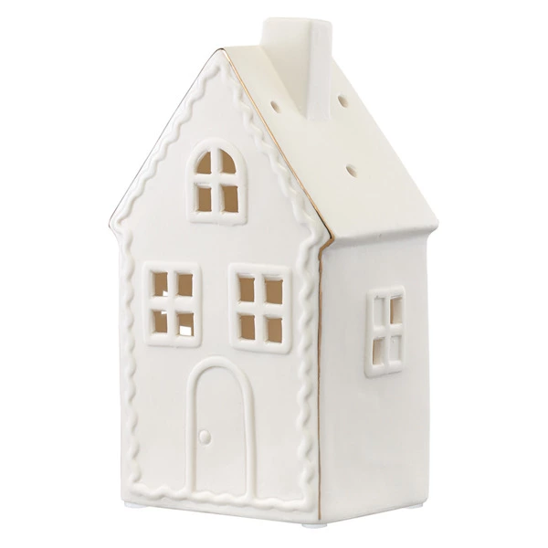 Подсвечник-домик декоративный Tkano New Year Essential Trige, 21 см, фарфор