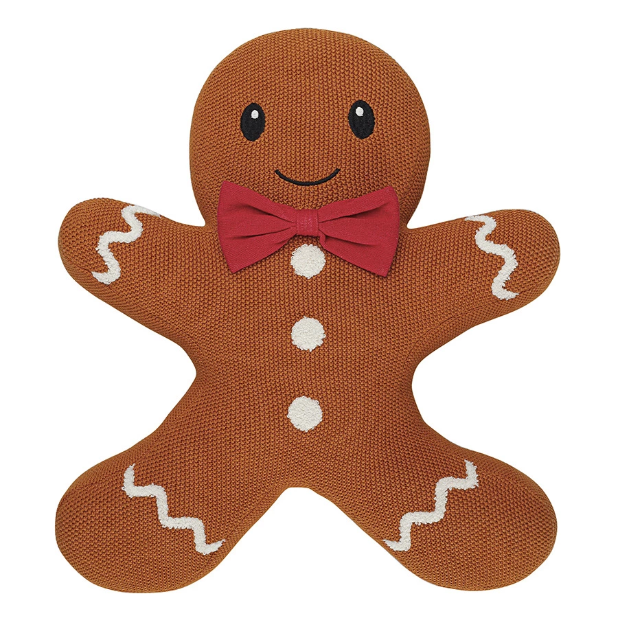 Подушка вязаная Tkano Classy gingerbread New Year Essential, 40х50 см, хлопок, полиэстер