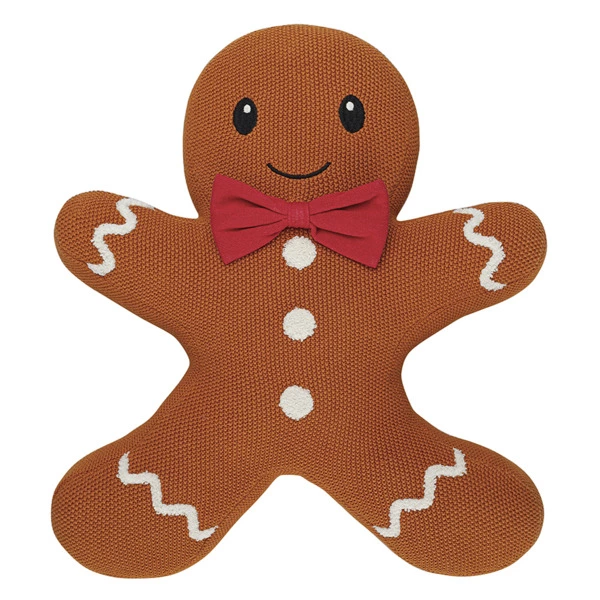 Подушка вязаная Tkano Classy gingerbread New Year Essential, 40х50 см, хлопок, полиэстер