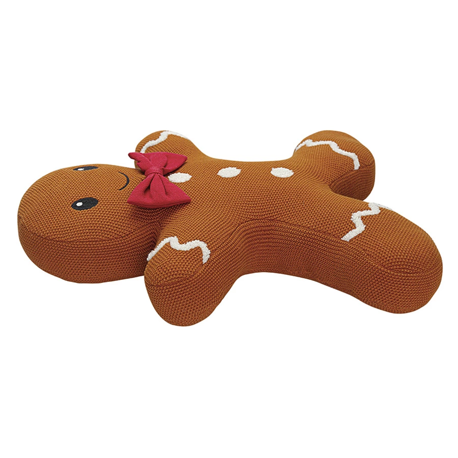 Подушка вязаная Tkano Classy gingerbread New Year Essential, 40х50 см, хлопок, полиэстер